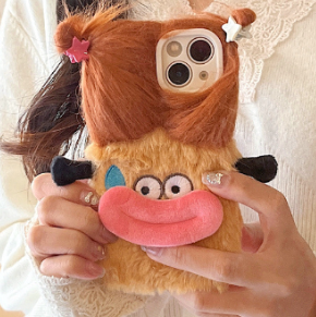 Cute Girl Braid Big Mouth Monster Phone Case (One Piece)